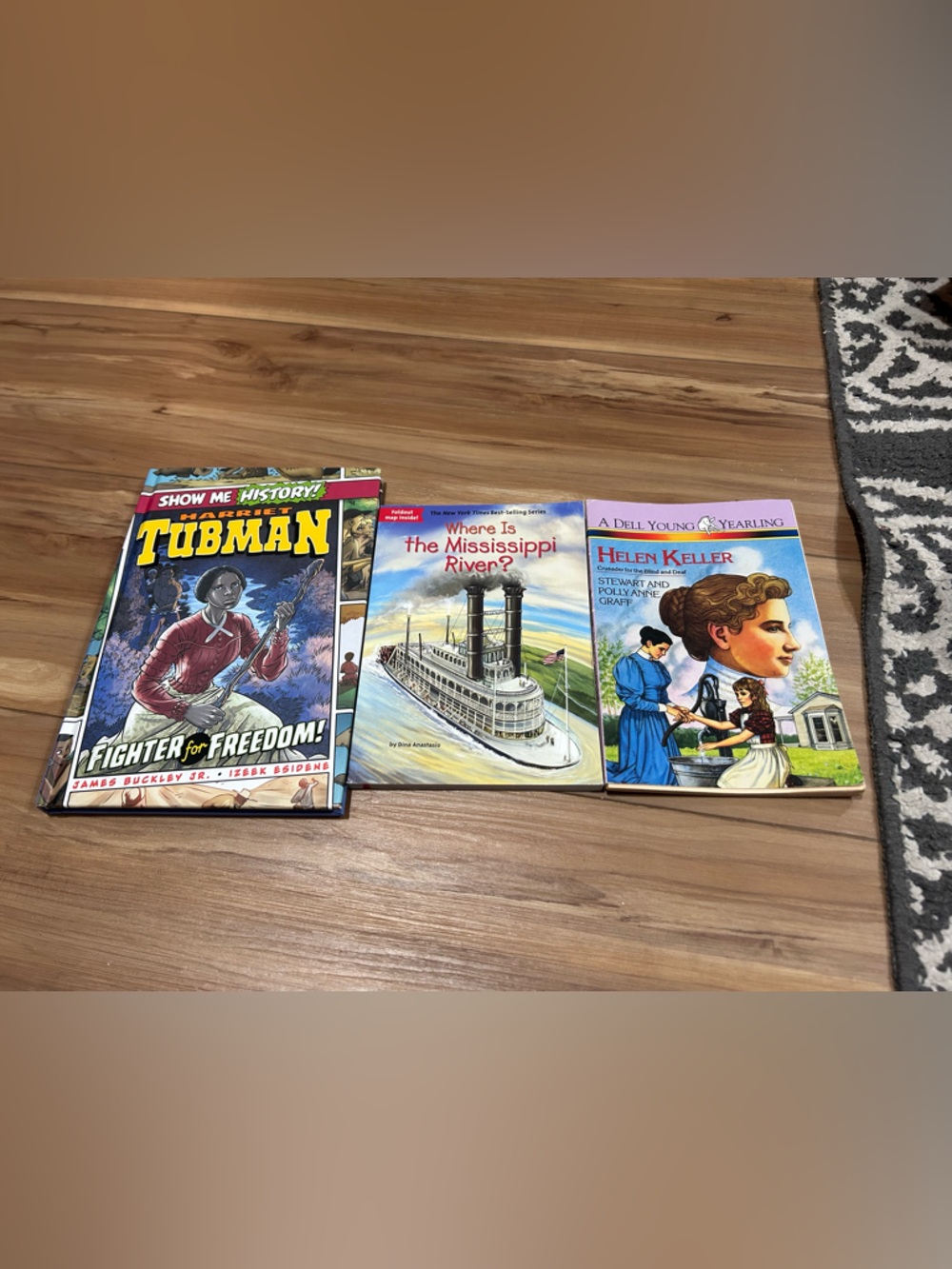 Lot of 3 Learning Children's Book Harriet Tubman, Mississippi River, Helen Kelle
